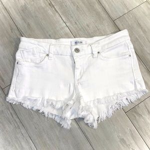 White Guess Jean Shorts